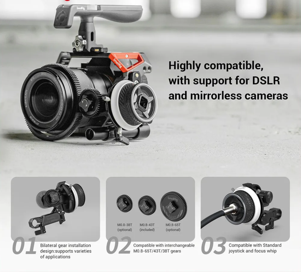 Mini Follow Focus for DSLR Mirrorless Cameras