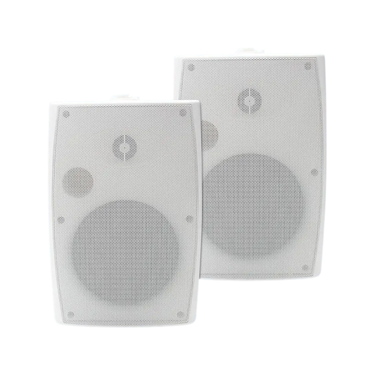 Indoor Outdoor 400W Bluetooth Speakers with Mount Brackets White