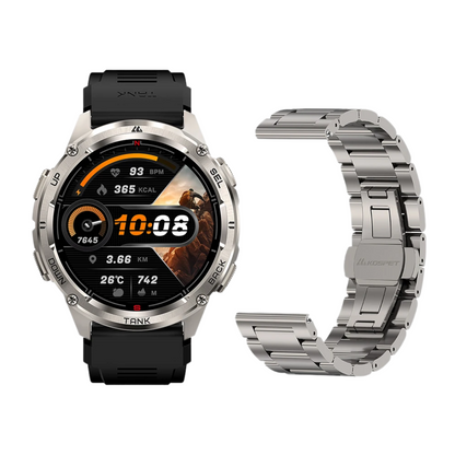 Smartwatch 5ATM Waterproof with Bonus Strap and GPS