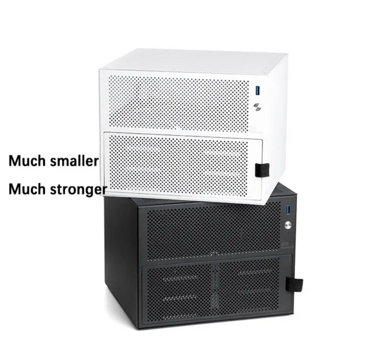 White 6-Slot NAS Chassis ITX DIY Storage Case