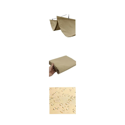 Khaki 2.5mx5m Telescopic Patio Sun Shade Cover