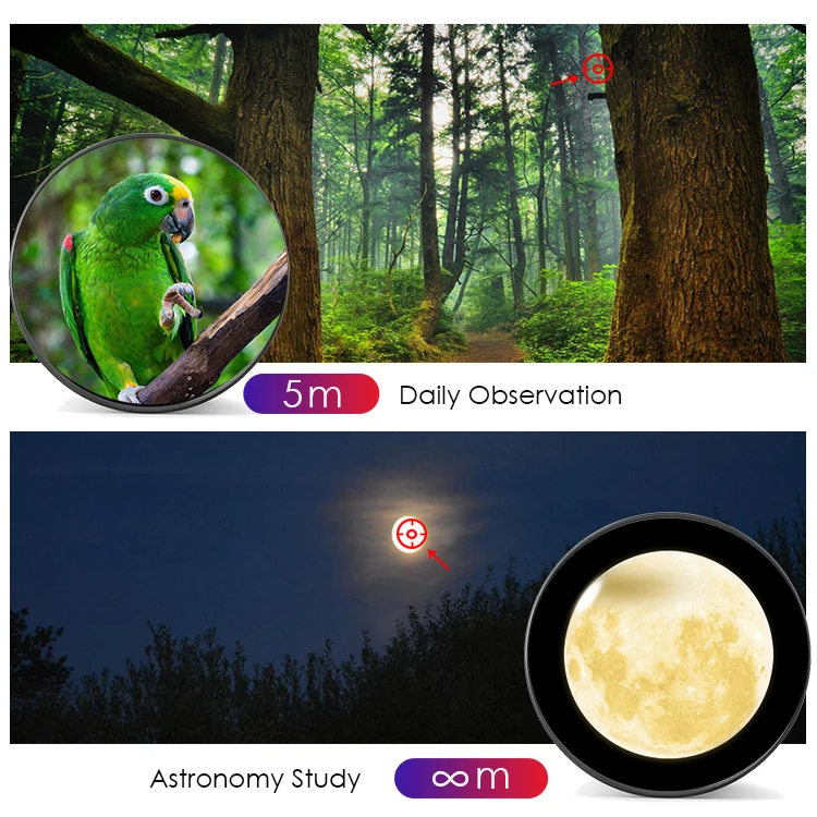 Portable 60x Telephoto Lens Telescope Attachment for All Smartphones