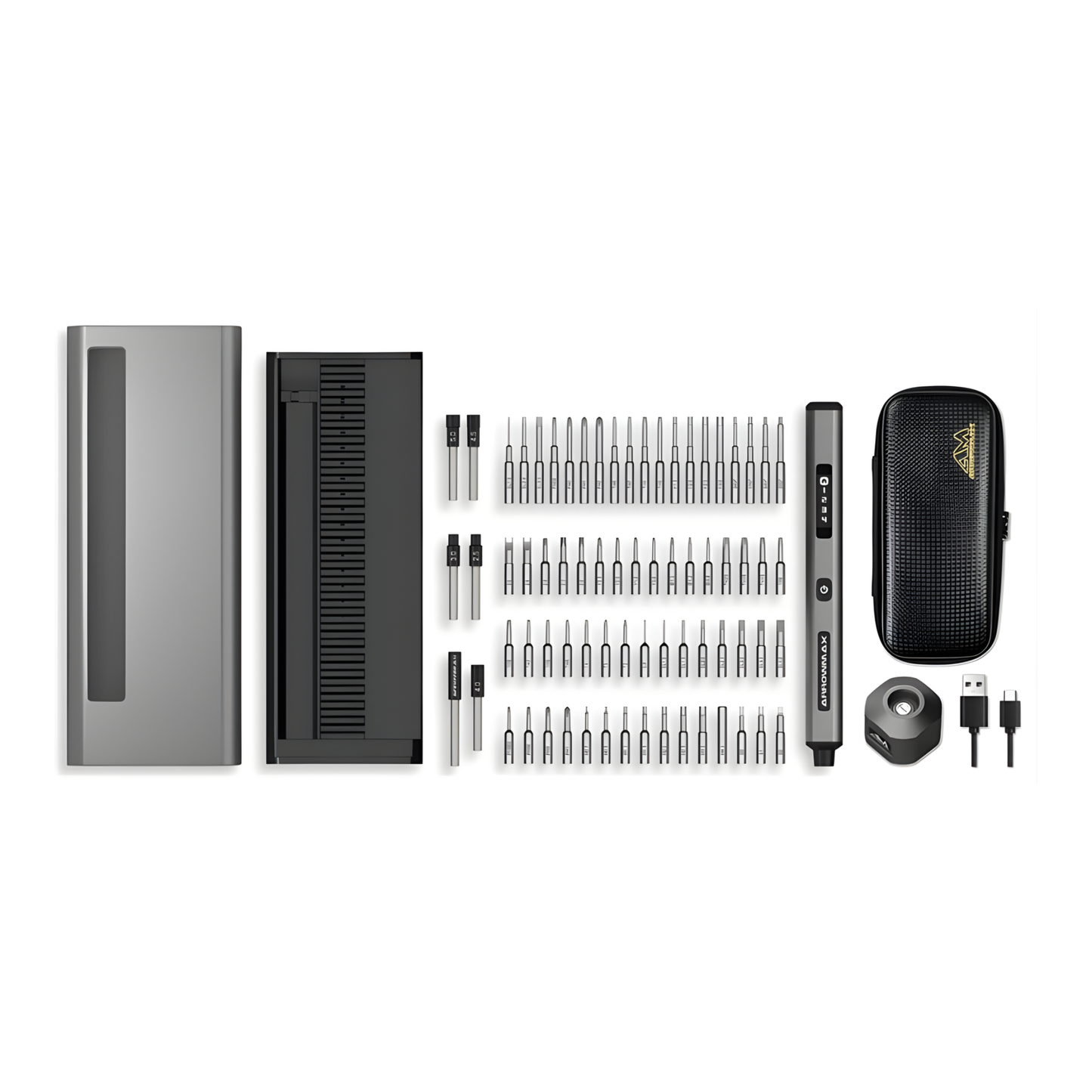 Rechargeable Motion Control Electric Screwdriver Set Plus Grey