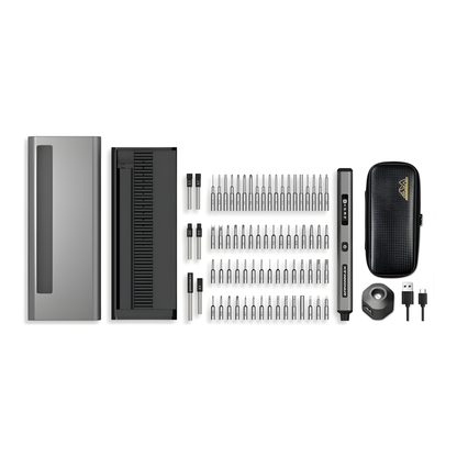 Rechargeable Motion Control Electric Screwdriver Set Plus Grey
