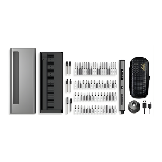 Rechargeable Motion Control Electric Screwdriver Set Plus Grey