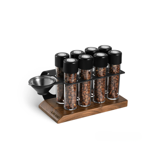 Coffee Bean Cellar Tubes Set with Exhaust Valves and Holder