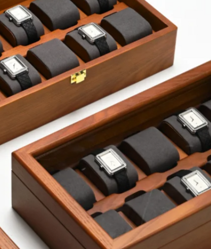 Jewelry Case for Watches and Accessories Portable Wooden
