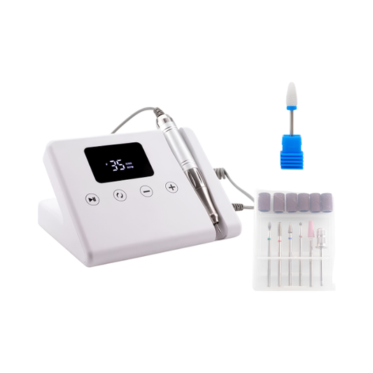 Portable 35000RPM Electric Nail File Machine White