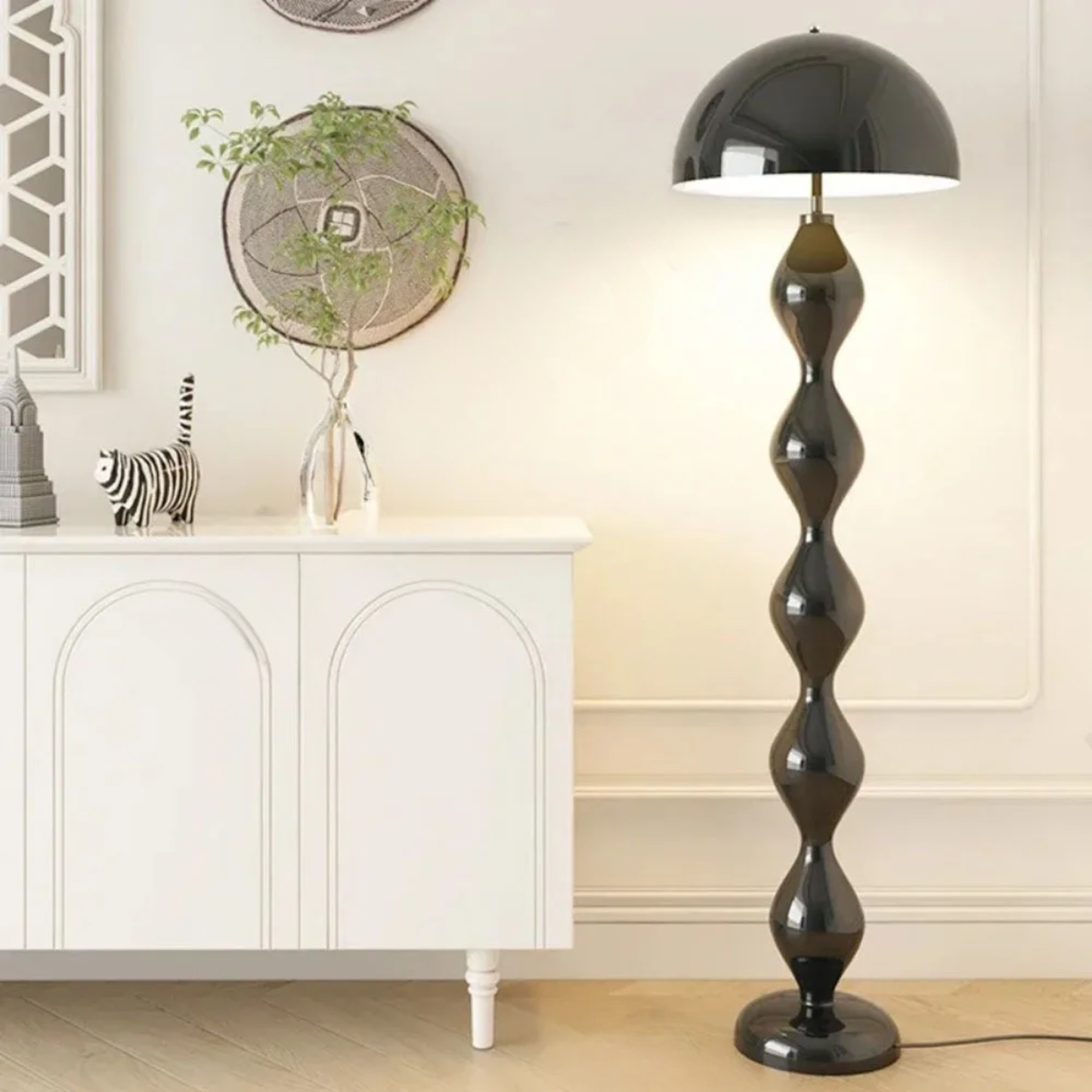 Nordic Mushroom LED Floor Lamp with Tricolor Light