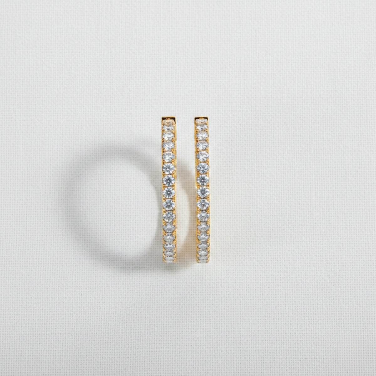 Luxury 925 Silver Yellow Moissanite Huggie Earrings