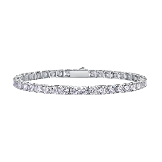 Elegant 3mm Moissanite Bracelet 18cm
