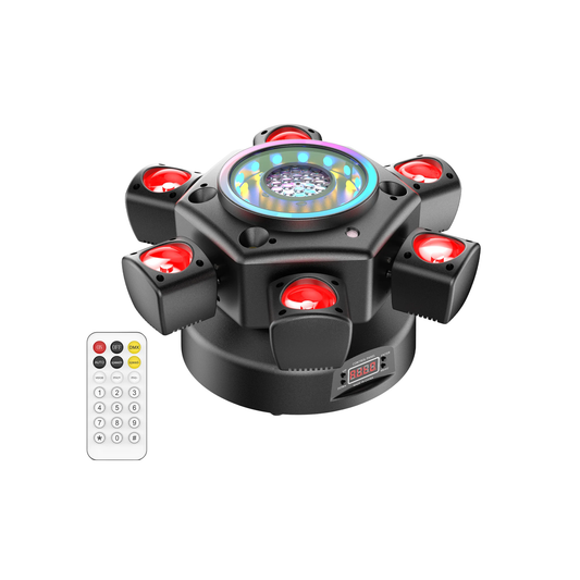 100W 6 Arm RGBW Moving Head Stage Light with Remote