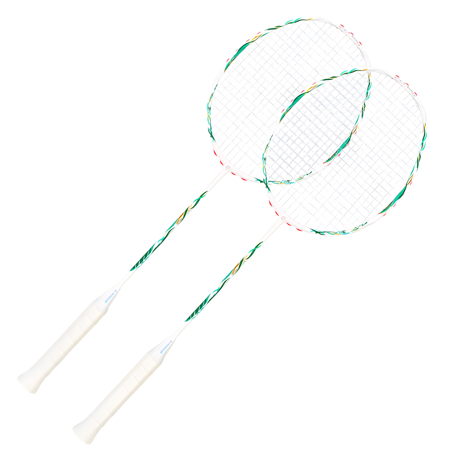 2 Piece Carbon Fibre Badminton Racket Set White Sacks