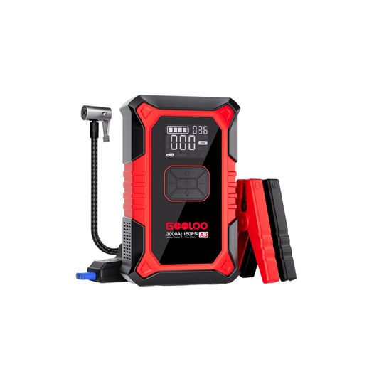 Portable 3000A Jump Starter with Auto-Shutoff Tire Inflator