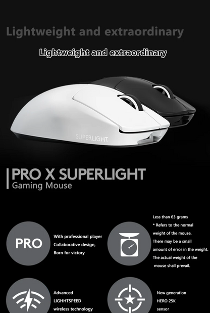 Ultra-Light Wireless Red Gaming Mouse 25K DPI