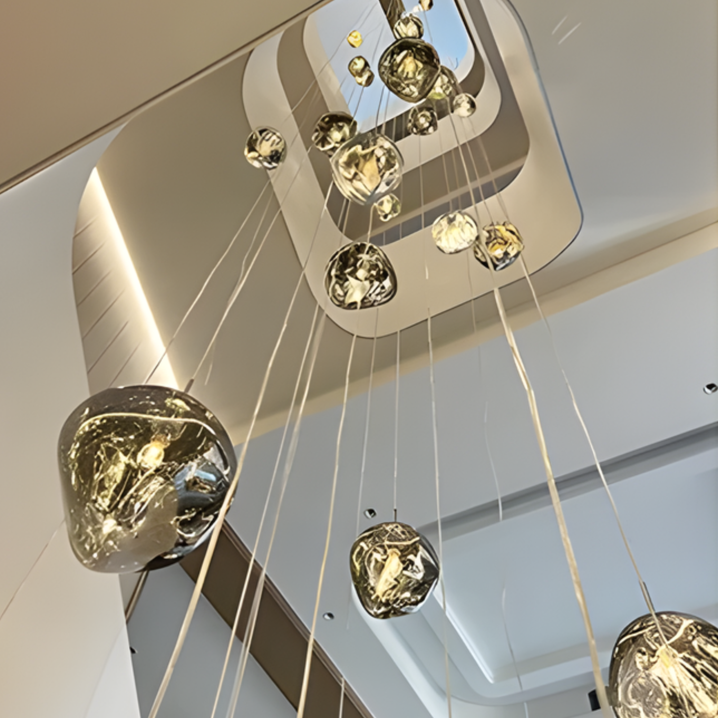 Amber Hanging LED Chandelier 30CM Indoor