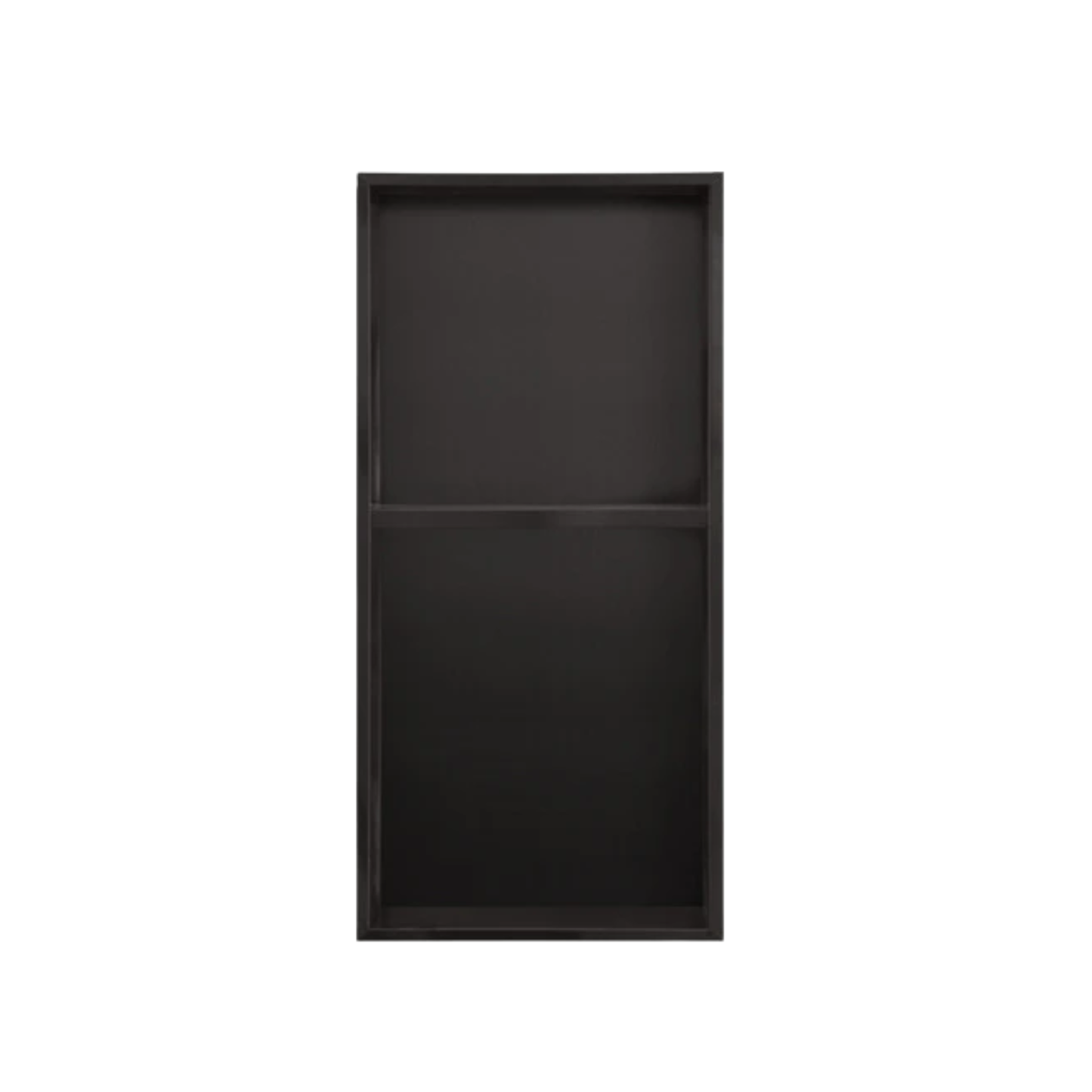 Recessed Wall Shelf Black 2 Tier Bathroom Storage