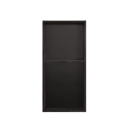 Recessed Wall Shelf Black 2 Tier Bathroom Storage