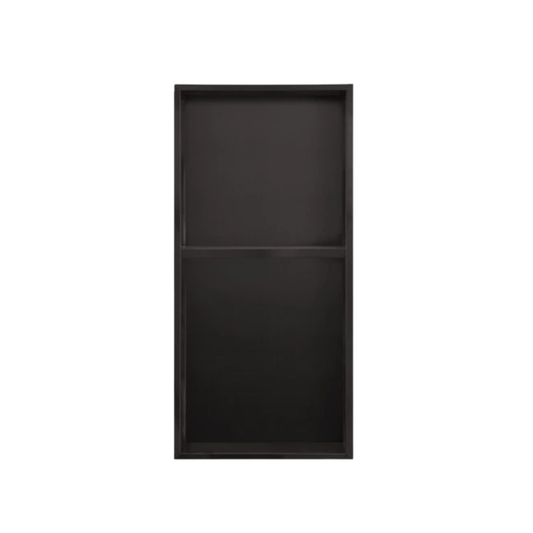 Recessed Wall Shelf Black 2 Tier Bathroom Storage