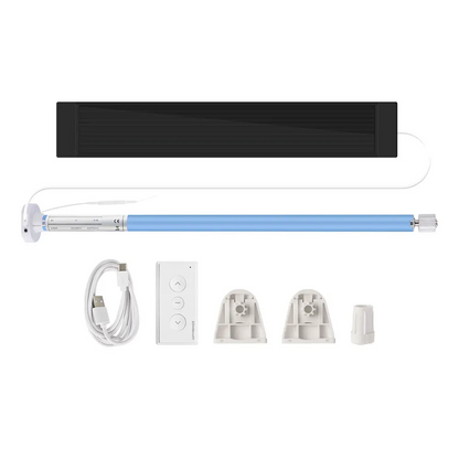 Smart Roller Blind Motor Solar Panel Rechargeable Matter Thread