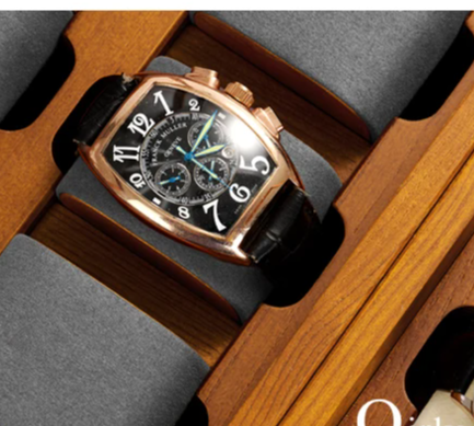 Solid Wood Watch Storage Display Box with Compartments