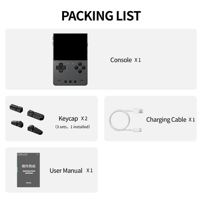 Space Gray 256GB Retro Handheld Game Console 3.2 Inch IPS
