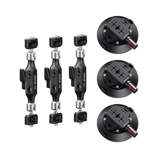 Vehicle-Mount 3-Arm Suction Cup Camera Bracket