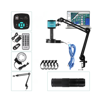 48MP 4K HDMI USB Microscope with Precision Lens 150X