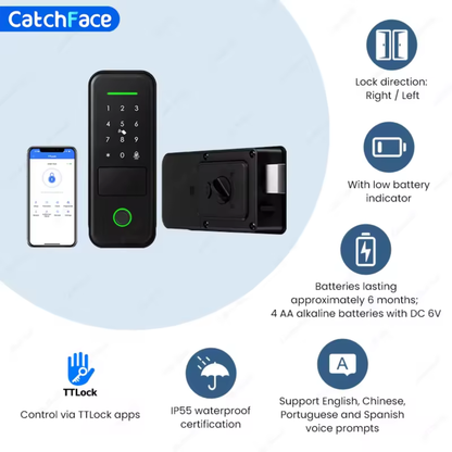 Keyless Outdoor Smart Lock with TTLock App and Remote Control