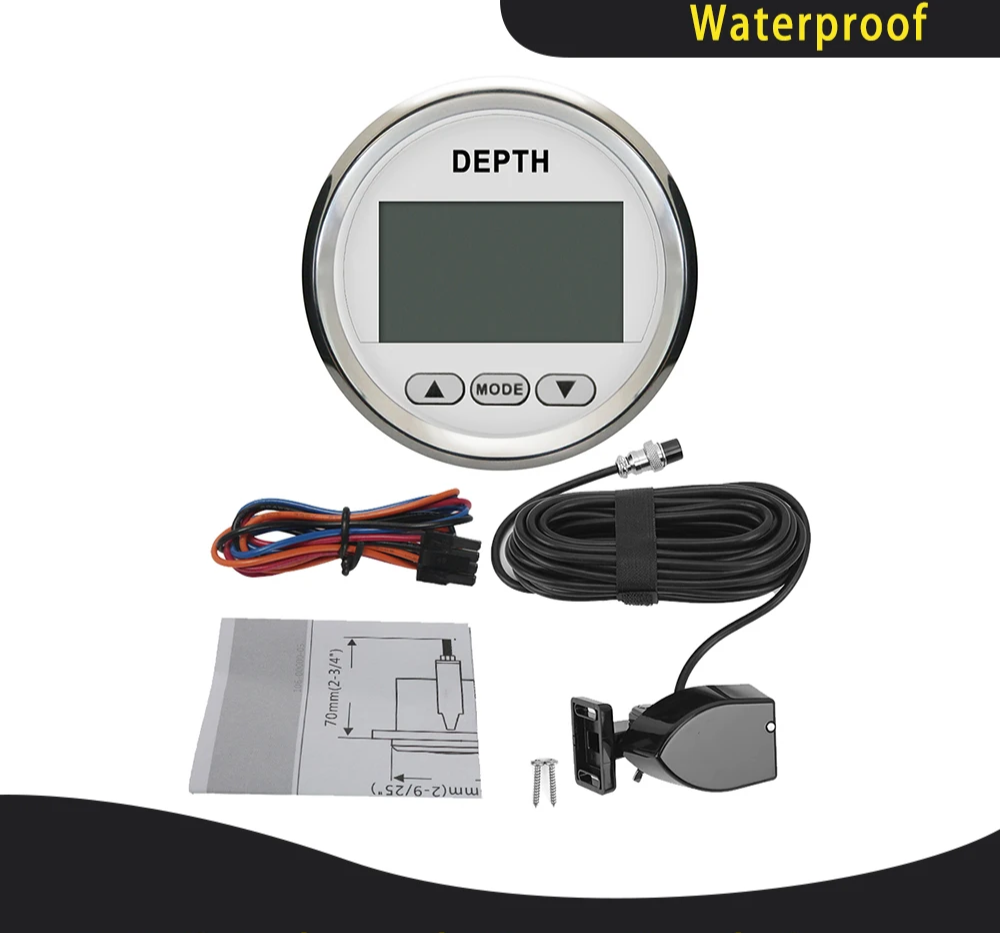 52mm WS Digital Depth Indicator for Boats and Yachts