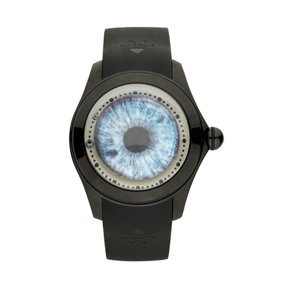 Black Automatic Luxury Watch with Bubble Dial 46mm