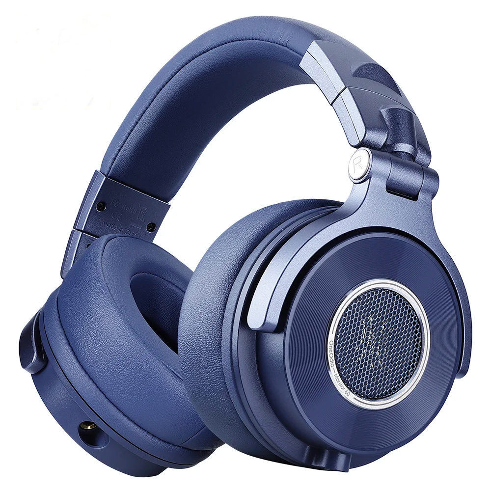 Hi-Res DJ Headphones Wired Over-Ear Blue Finish