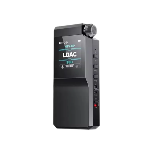 Black Wireless HiFi Bluetooth Audio Receiver with DAC