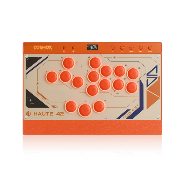 Orange Magnetic Leverless Arcade Controller for PC PS4 PS5