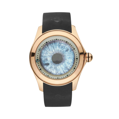 Gold Mechanical Bubble-Dial Wristwatch Automatic 46mm Design