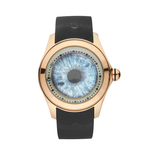 Gold Mechanical Bubble-Dial Wristwatch Automatic 46mm Design
