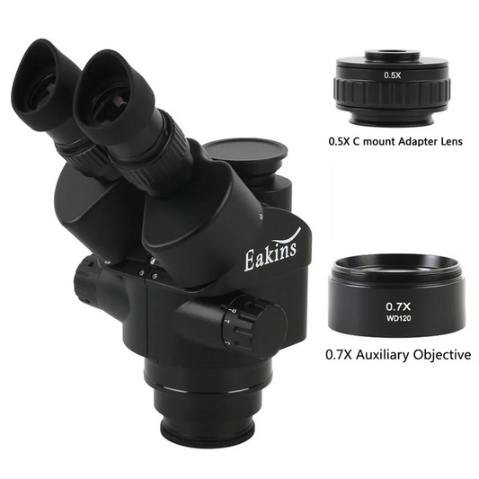 0.7X 120mm Stereo Microscope with Trinocular Head