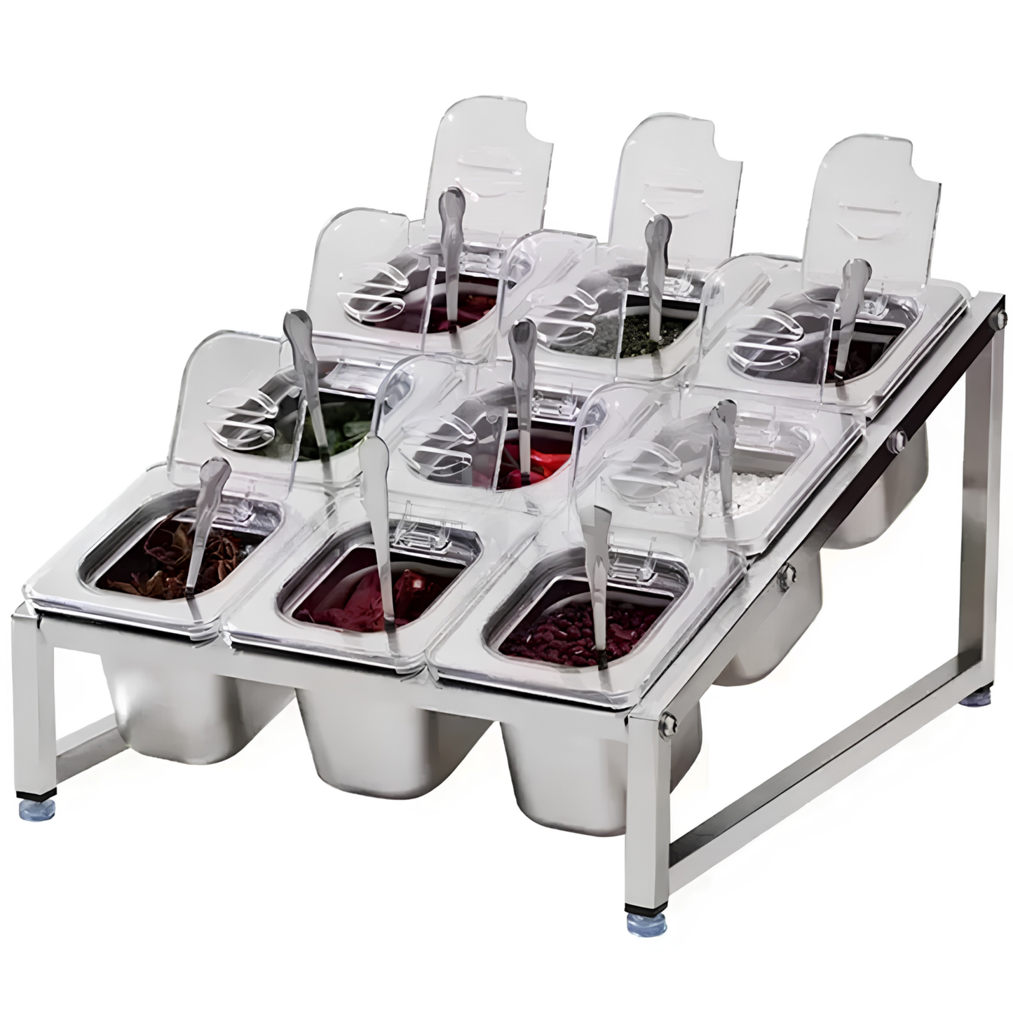 9 Piece Transparent GN Pans Buffet Storage Container Set