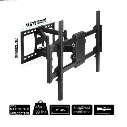 Full Motion TV Wall Mount Bracket for 32–85in Screens