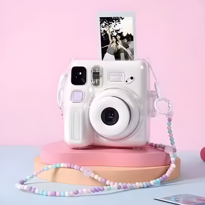 Portable Instant Camera White Mini Print Auto Exposure