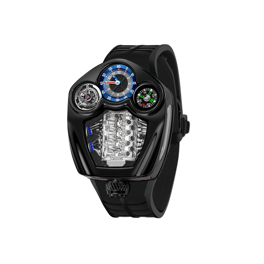 Black Stainless Steel Quartz Watch Swiss Movement