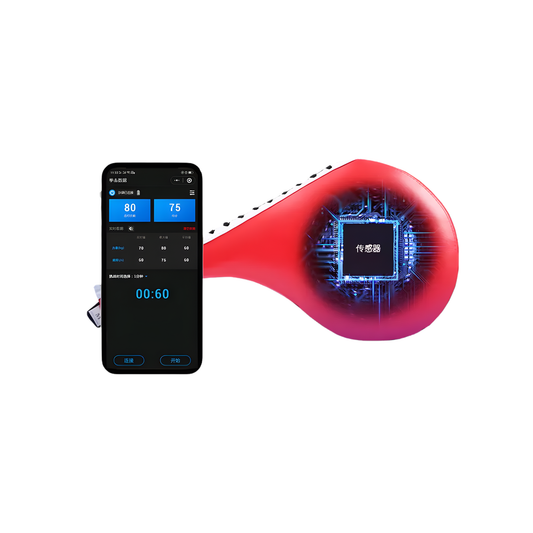 Red Taekwondo Impact Training Pad with Power Meter