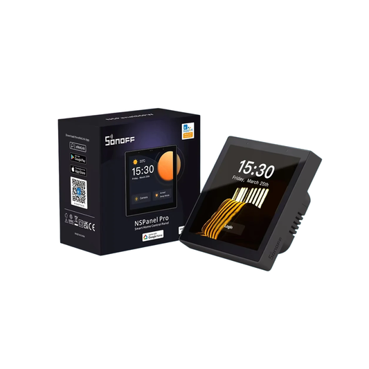 Compact 86mm Black Smart Home Control Panel