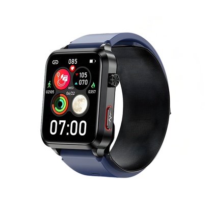 Precision Smartwatch for Heart Fat & Blood Tracking Blue