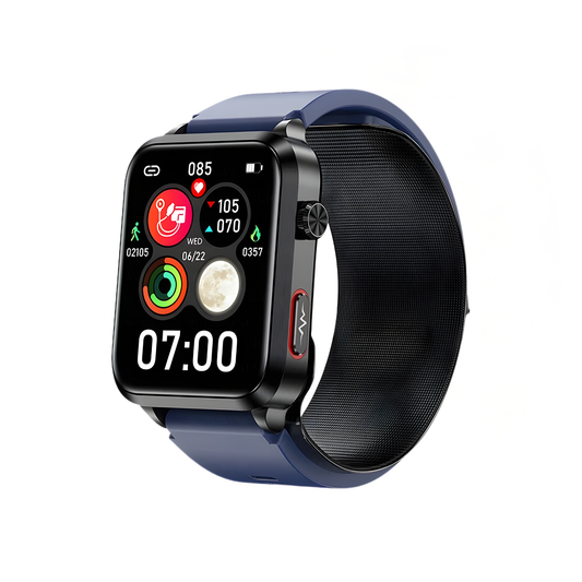 Precision Smartwatch for Heart Fat & Blood Tracking Blue