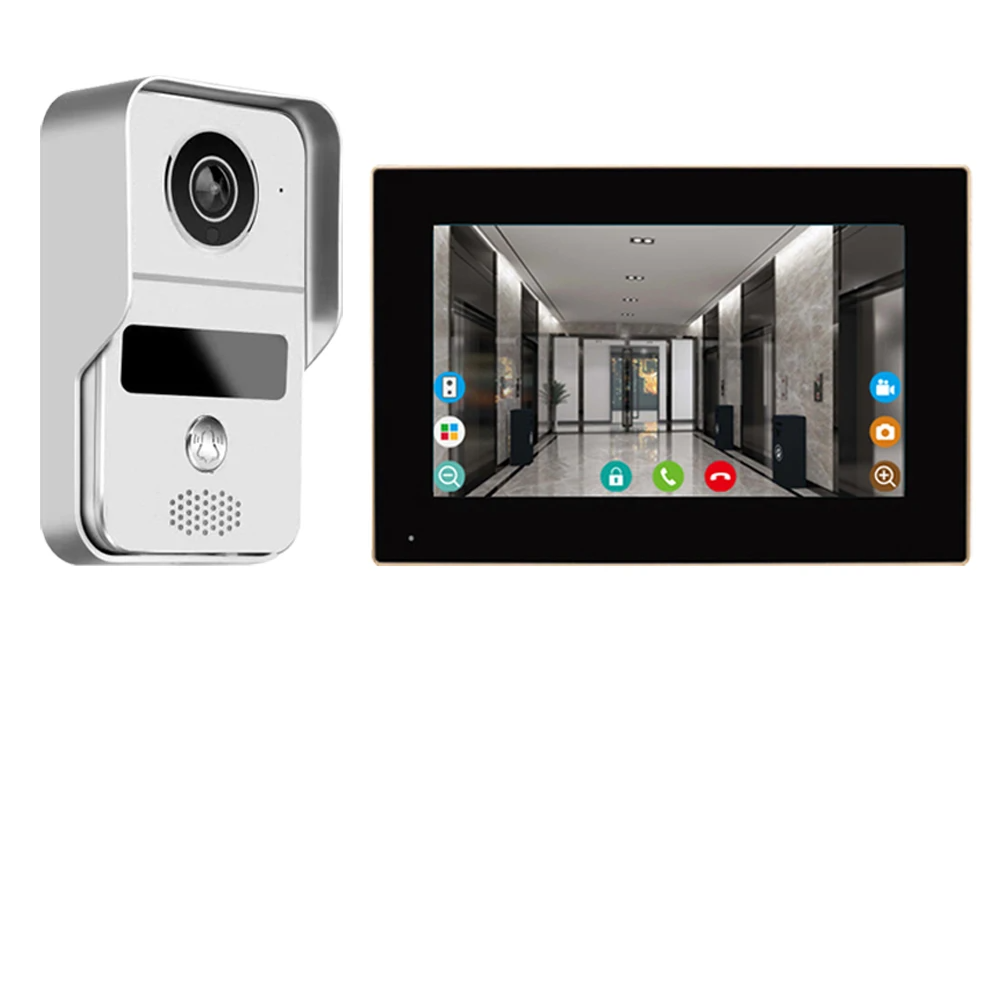Smart Video Doorbell Intercom 7" Monitor RFID Access System