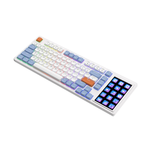 Custom Wired Gaming Keyboard with RGB Screen and Touchpad