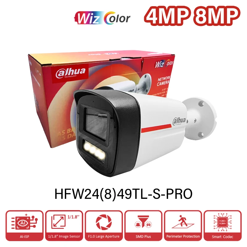 8MP 2.8mm PoE Security Camera Outdoor Night Vision