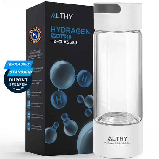 Portable Hydrogen Water Bottle with Dual Chamber Ionizer
