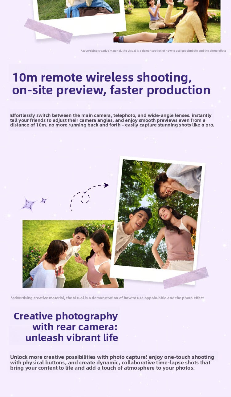 Portable Rear Selfie Screen Phone Display for Self-Portraits